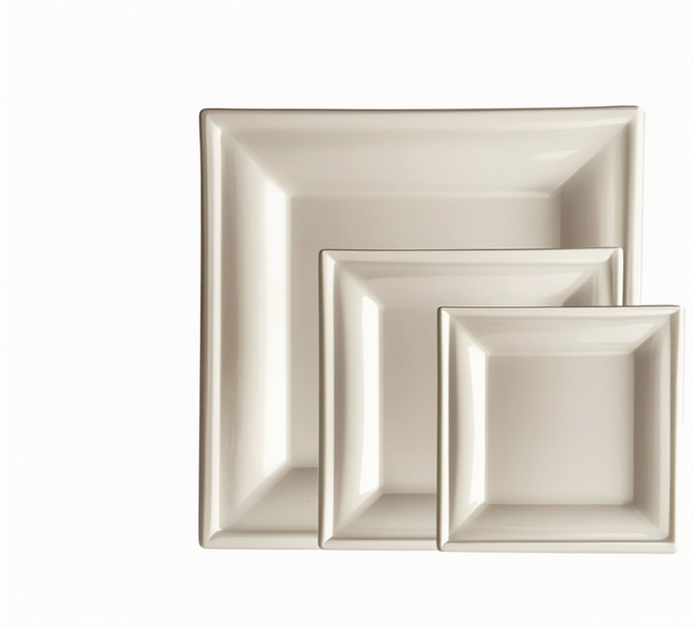 Plato cuadrado hecho con bagazo de caña - 25cms x 20 unidades - Imagen 2