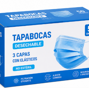 Tapabocas Azul x 50 und